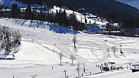Nach dem Skikurs der Skischule geht es ab auf die Piste