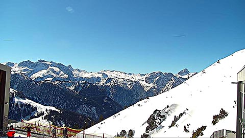 Webcam Jenner - klare Sicht von der Bergstation im Winter