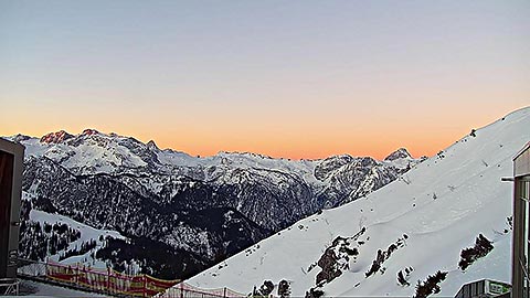 Webcam Jenner - Sonnenuntergang im Winter