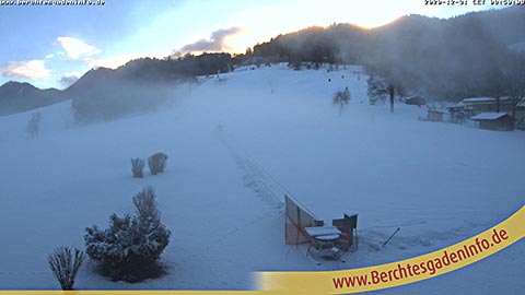 Webcam Skigebiet Obersalzberg Berchtesgaden - Der Sonnenaufgang