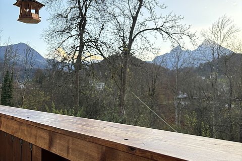 Balkon mit Watzmann Blick