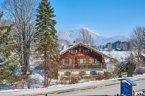 Aussicht vom Wintergarten Fewo Untersberg